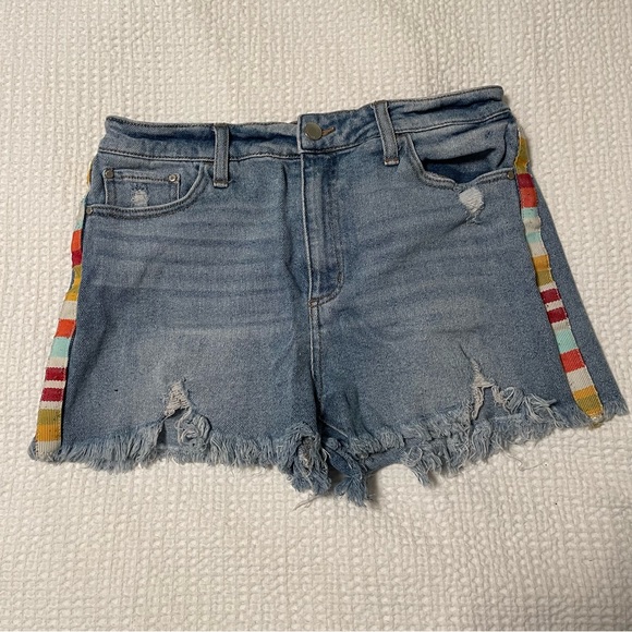 Tinseltown Shorts Tinseltown High Rise Shorts With Rainbow Detail
